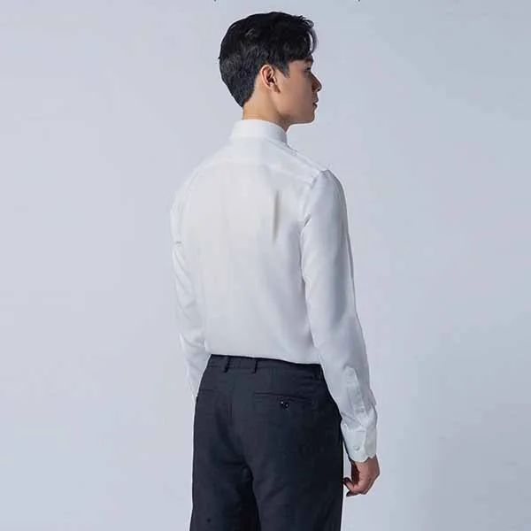 Áo Sơ Mi Dài Tay Nam DETERMINANT 203 Dress Shirt Long Oxford White Màu Trắng Size 37