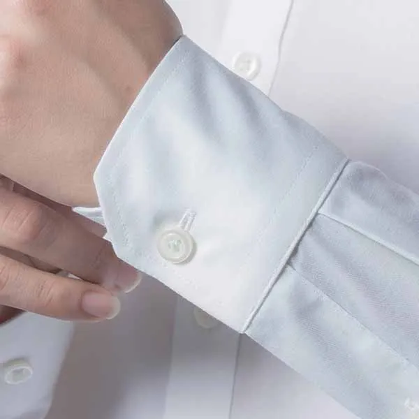 Áo Sơ Mi Dài Tay Nam DETERMINANT 203 Dress Shirt Long Oxford White Màu Trắng Size 37