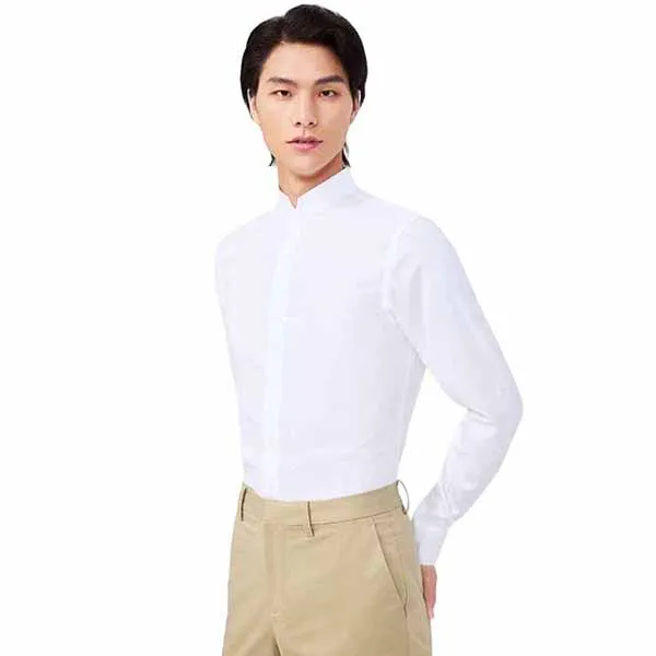 Áo Sơ Mi Dài Tay Nam DETERMINANT 302 Dress Shirt Long White (Regular Fit) Màu Trắng Size 41/81 - Thời trang - Vua Hàng Hiệu