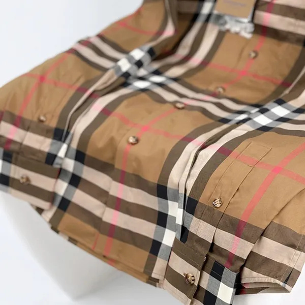 Áo Sơ Mi Nam Burberry Beige With Vintage Check Printed 8084287 Màu Nâu Be Size M - Thời trang - Vua Hàng Hiệu