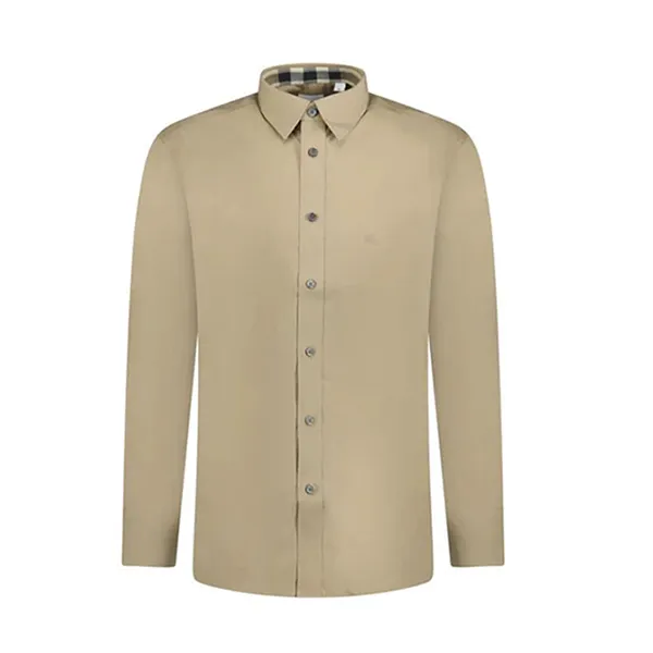 Áo Sơ Mi Nam Burberry Check Collar Shirt 80667641003 Màu Be Đậm Size XS - Thời trang - Vua Hàng Hiệu