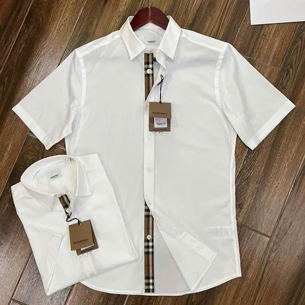 Áo Sơ Mi Nam Burberry Check Shirt Màu Trắng Size S