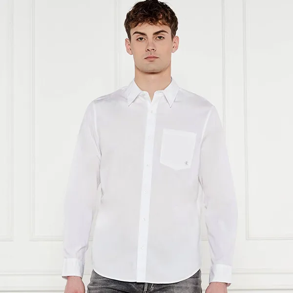 Áo Sơ Mi Nam Calvin Klein CK Classic Fit Shirt LV040QM160_BIYAA Màu Trắng Size S - Thời trang - Vua Hàng Hiệu