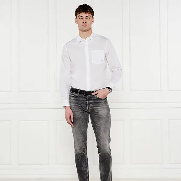 Áo Sơ Mi Nam Calvin Klein CK Classic Fit Shirt LV040QM160_BIYAA Màu Trắng Size S - Thời trang - Vua Hàng Hiệu