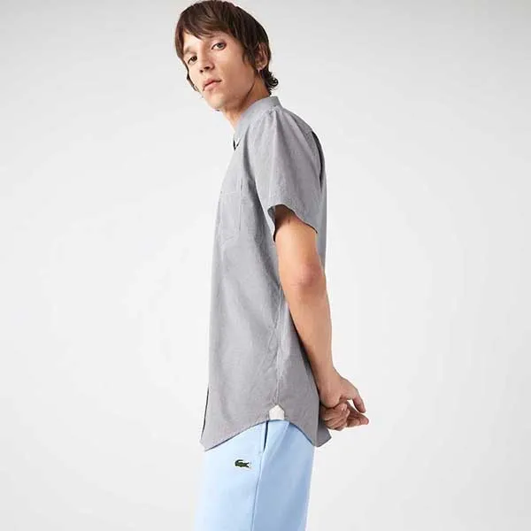 Áo Sơ Mi Nam Lacoste Regular Fit Gingham Check Shirt CH5699 166 Màu Xám Size 38 - Thời trang - Vua Hàng Hiệu