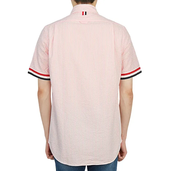 Áo Sơ Mi Nam Thom Browne Short Sleeve Shirt MWS252A Màu Hồng Size 2 - Thời trang - Vua Hàng Hiệu