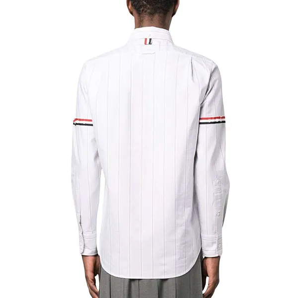 Áo Sơ Mi Nam Thom Browne Vertical-Stripe Pattern Cotton Shirt MWL301O Màu Trắng Size 1