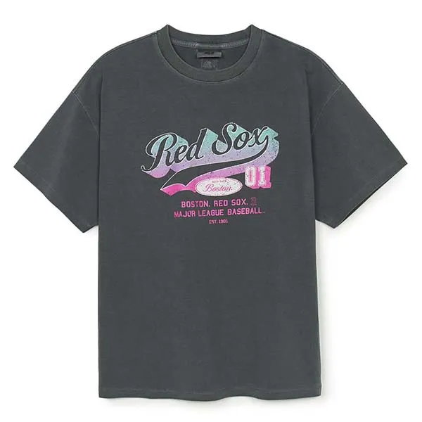 Áo Thun MLB Varsity Washing Vintage Over Fit T-Shirt Boston Red Sox 3FTSV1053-43CGD Màu Xám - Thời trang - Vua Hàng Hiệu