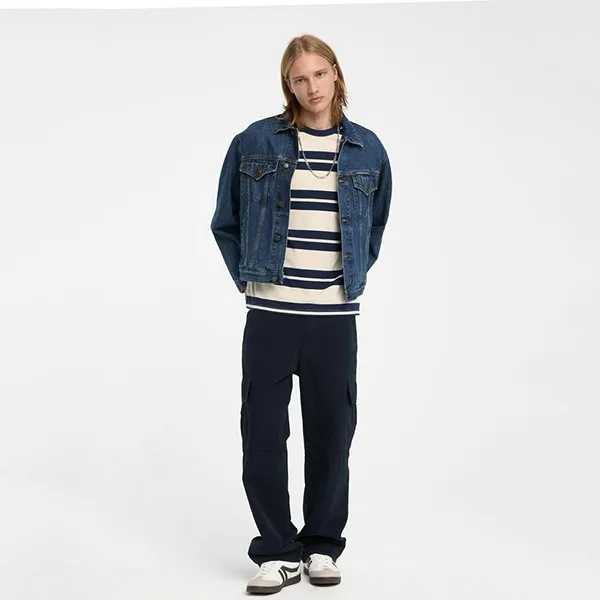 Áo Thun Nam Carrera Jeans 801R0047R_G085 Màu Xanh Trắng Size M - Thời trang - Vua Hàng Hiệu
