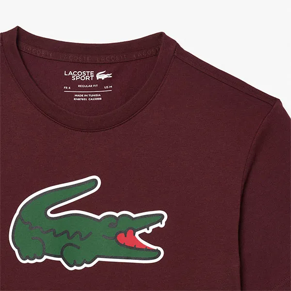 Áo Thun Nam Lacoste Men's Ultra Dry Logo Sport T-Shirt TH7513 51 IDC Màu Đỏ Size 3