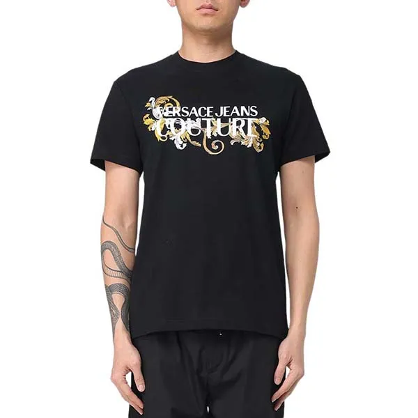 Áo Thun Nam Versace Jeans Couture 78GAHC05 CJ01C G89 Màu Đen Size S