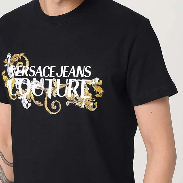 Áo Thun Nam Versace Jeans Couture 78GAHC05 CJ01C G89 Màu Đen Size S