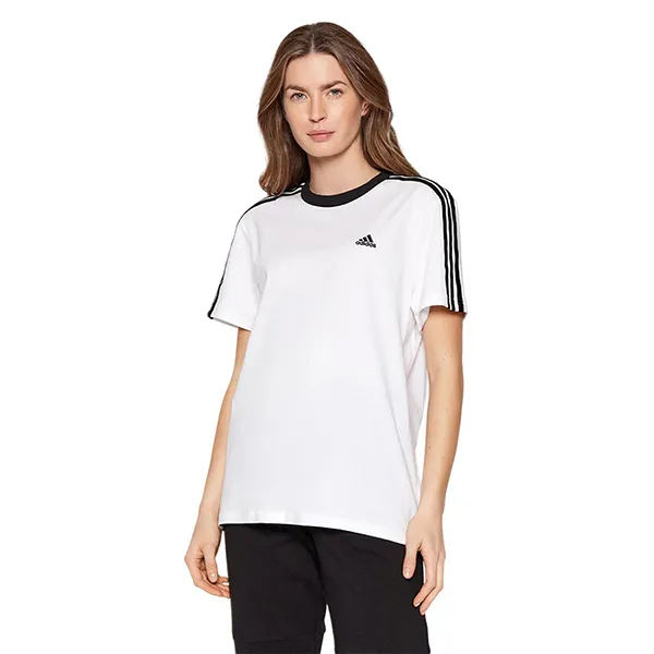 Áo Thun Nữ Adidas Women Sportswear Essentials 3 Stripes Tshirt H10201 Màu Trắng Size L - Thời trang - Vua Hàng Hiệu