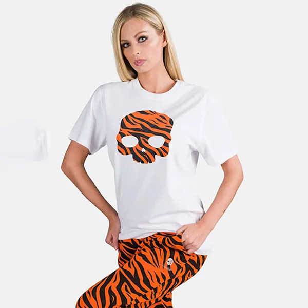 Áo Thun Nữ Hydrogen Skull Tee Sport TShirt Màu Trắng Size S