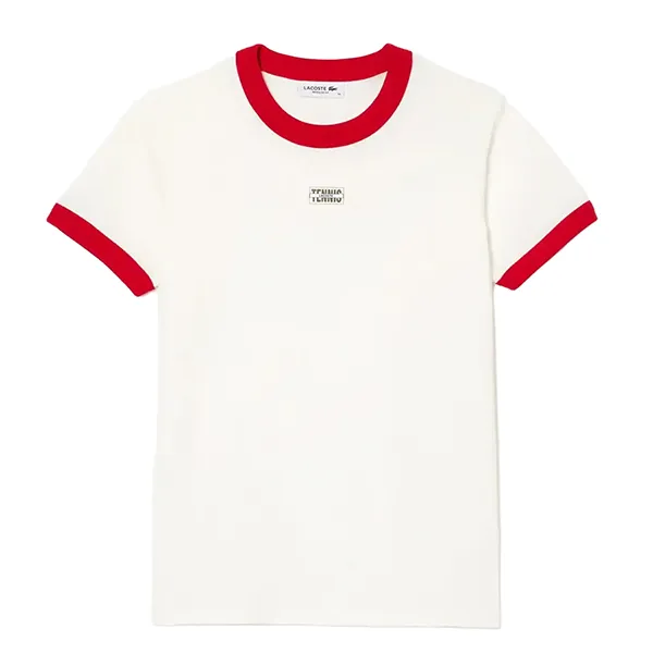 Áo Thun Nữ Lacoste Women's Slim Fit Cotton Tennis T-Shirt TF1663 51 XG4 Màu Đỏ/Trắng Size 34 - Thời trang - Vua Hàng Hiệu