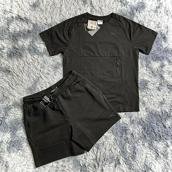 Bộ Quần Áo Cộc Tay Nam Puma Tech 626155-01/ 681908-01 Màu Đen Size S