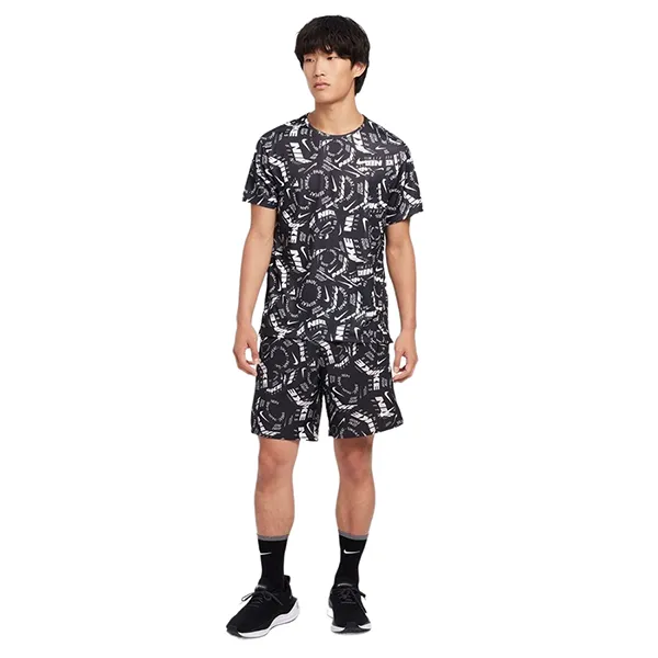 Bộ Quần Áo Nam Nike Men's Dry Foot Mylar AOP Short Sleeve Top FZ1087 100/FV9617 011 Màu Đen Size XL (Form Á)