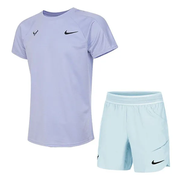 Bộ Quần Áo Tennis/Pickleball Nam Nike Dri Fit DV2888-057/ DV2881-440 Màu Tím Xanh Size M (Form Á) - Thời trang - Vua Hàng Hiệu