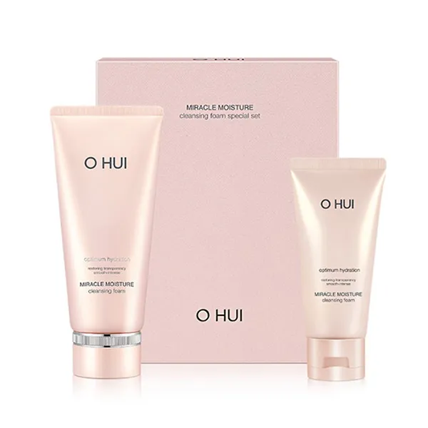 Bộ Sữa Rửa Mặt Ohui Miracle Moisture Cleansing Foam Set (200ml + 100ml)