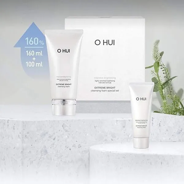 Bộ Sữa Rửa Mặt Sáng Da Ohui Extreme Bright Cleansing Foam Set (160ml + 100ml)