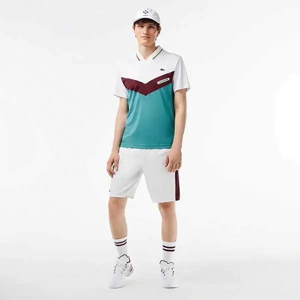 Bộ Tennis/pickleball Nam Lacoste Effect DH1099 Q7I/GH1098 LI4 Màu Xanh Phối Trắng Size 2