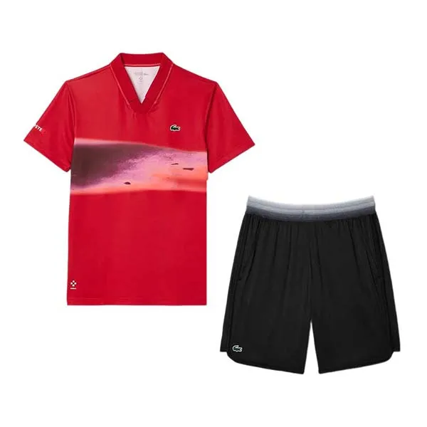 Bộ Thể Thao Nam Lacoste x Daniil Medvedev DH2526 240/GH3150 258 Màu Đỏ - Đen Size 3 - Thời trang - Vua Hàng Hiệu