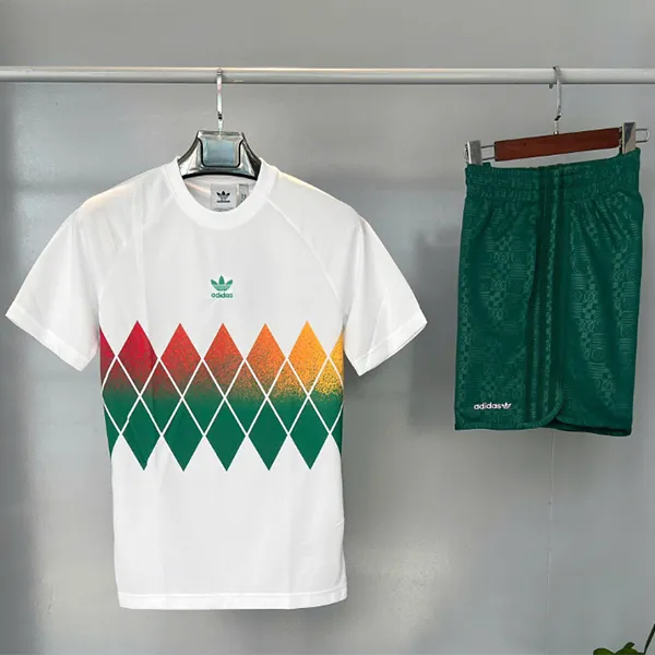 Bộ Thể Thao Nam Adidas Originals Printed Màu Trắng Xanh Size XS (Form Âu)