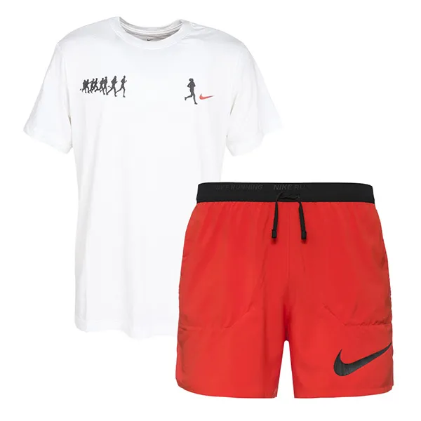 Bộ Thể Thao Nam Nike Running FV8393-121/FN4000-633 Màu Trắng Phối Đỏ Size S (Form Á) - Thời trang - Vua Hàng Hiệu