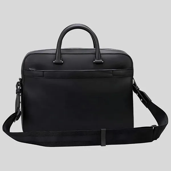 Cặp Xách Tay Nam Hugo Boss Elegancka Teczka Na Dokumenty Z Paskami Czarny Màu Đen - Túi xách - Vua Hàng Hiệu