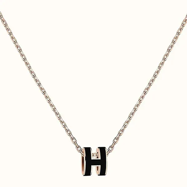 Dây Chuyền Jewery Luxury Mini Pop H Pendant Vàng 18k Màu Vàng Đen - Trang sức - Vua Hàng Hiệu