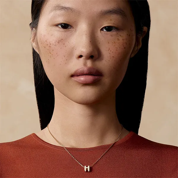 Dây Chuyền Nữ Hermès Mini Pop H Pendant Blanc H147992FO49 Màu Trắng