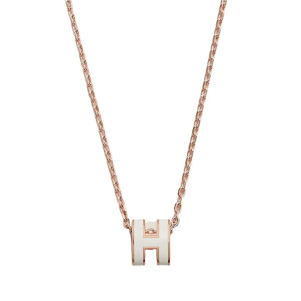 Dây Chuyền Nữ Hermès Mini Pop H Pendant Blanc H147992FO49 Màu Trắng