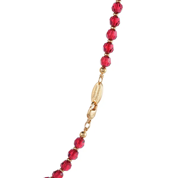 Dây Chuyền Nữ Vivienne Westwood Messaline Choker Màu Đỏ