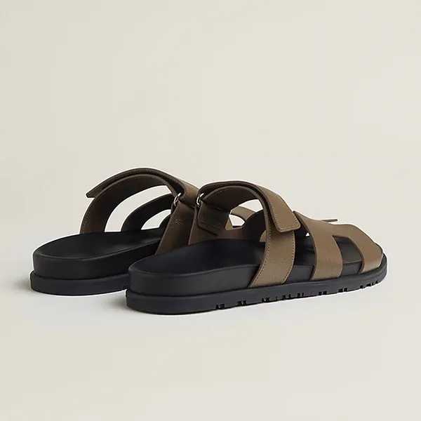 Dép Hermès Chypre Sandal Étoupe Màu Nâu/Đen Size 39 - Dép - Vua Hàng Hiệu