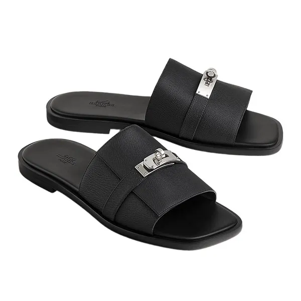 Dép Hermès Gabriel Sandal H242910ZH03420 Màu Đen Size 40.5