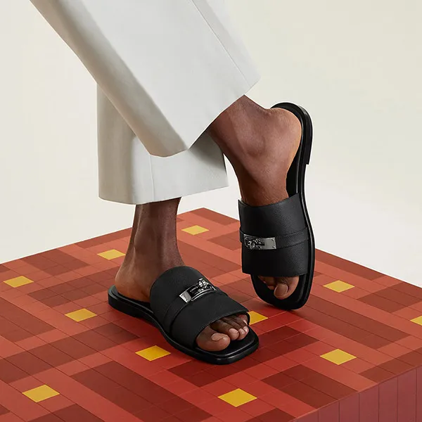 Dép Hermès Gabriel Sandal H242910ZH03420 Màu Đen Size 40.5