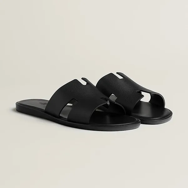 Dép Hermès Izmir Sandal H242885ZH02400 Black Màu Đen