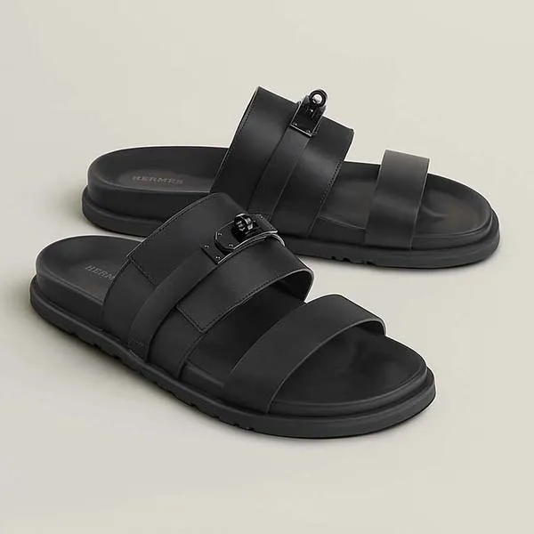 Dép Hermès Jackson Sandal H242951ZH01445 Màu Đen Size 42 - Dép - Vua Hàng Hiệu