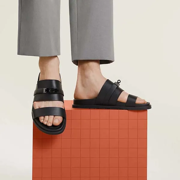 Dép Hermès Jackson Sandal H242951ZH01445 Màu Đen Size 42 - Dép - Vua Hàng Hiệu