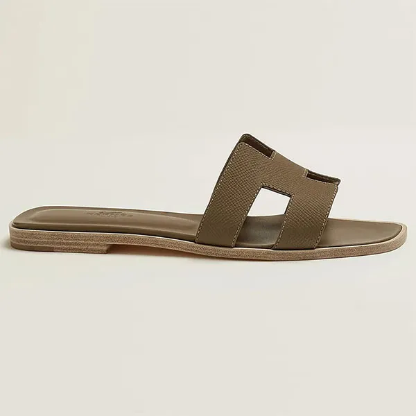Dép Nữ Hermès Oran Sandal Màu Xanh Olive Size 36.5 - Dép - Vua Hàng Hiệu