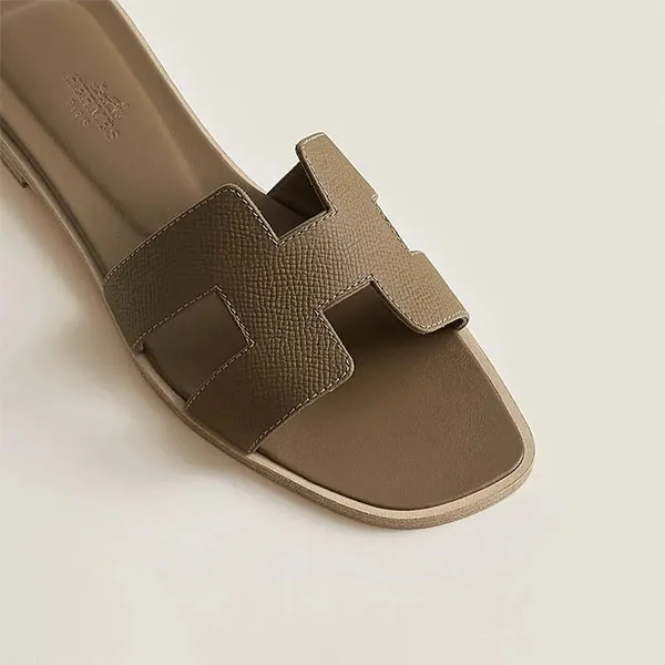 Dép Nữ Hermès Oran Sandal Màu Xanh Olive Size 36.5 - Dép - Vua Hàng Hiệu