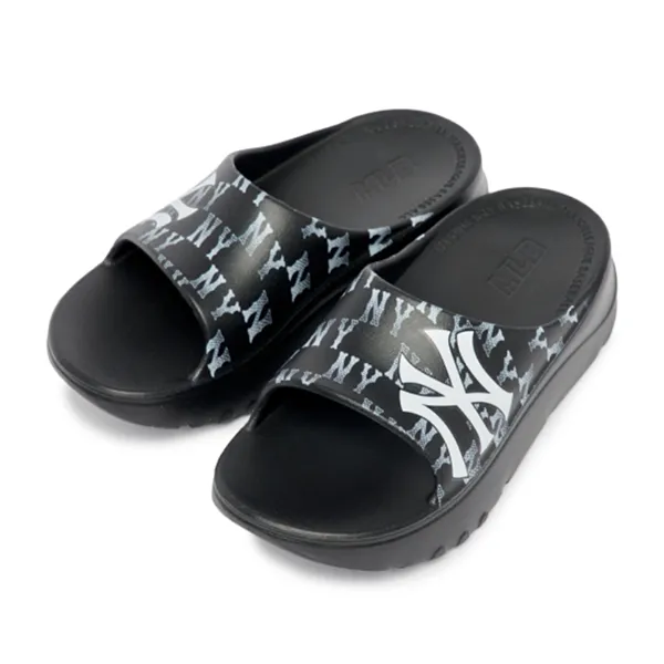 Dép MLB Chunky Sliders Classic Monogram NY 3ALPCSS33 50BKS Màu Đen Size 230