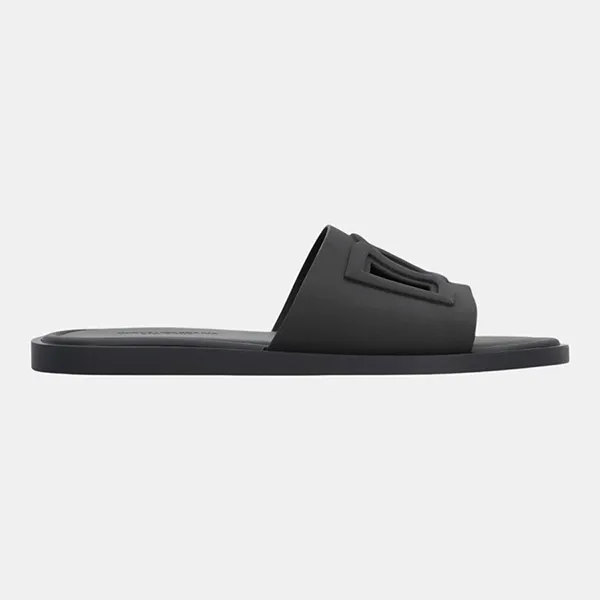 Dép Nam Dolce & Gabbana D&G Rubber Beachwear Sliders CS2215AN99480999 Black Màu Đen Size 39 - Dép - Vua Hàng Hiệu