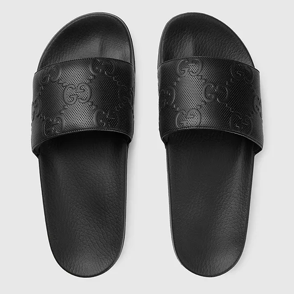 Dép Nam Gucci GG Slide 681880-UKU00-1000 Màu Đen Size 39