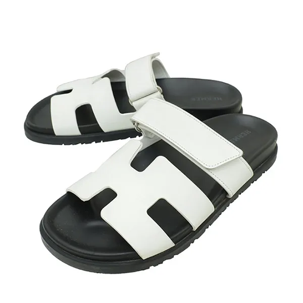Dép Nam Hermès Blanc Chypre Sandal White Màu Trắng Size 42