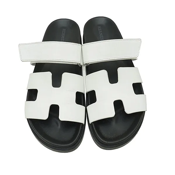 Dép Nam Hermès Blanc Chypre Sandal White Màu Trắng Size 42
