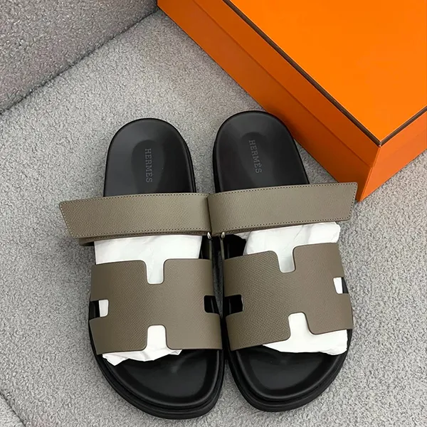 Dép Nam Hermès Chypre Sandal Grey Màu Xám Nâu Size 42 - Dép - Vua Hàng Hiệu