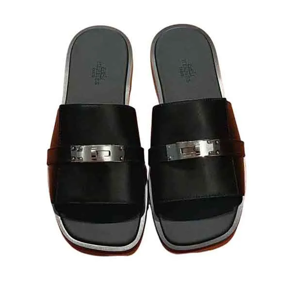 Dép Nam Hermès HM Gabriel Sandal Noir Màu Đen Size 42 - Dép - Vua Hàng Hiệu