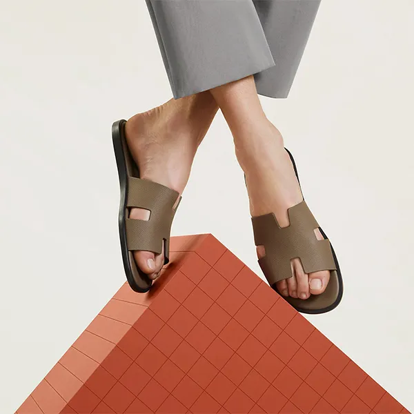 Dép Nam Hermès Izmir Sandal Étoupe Màu Nâu Size 40 - Dép - Vua Hàng Hiệu