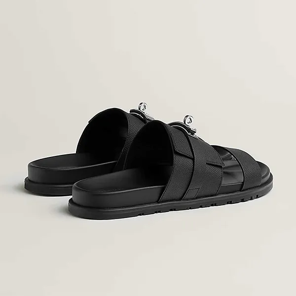 Dép Nam Hermès Jackson Sandal Màu Đen Size 40